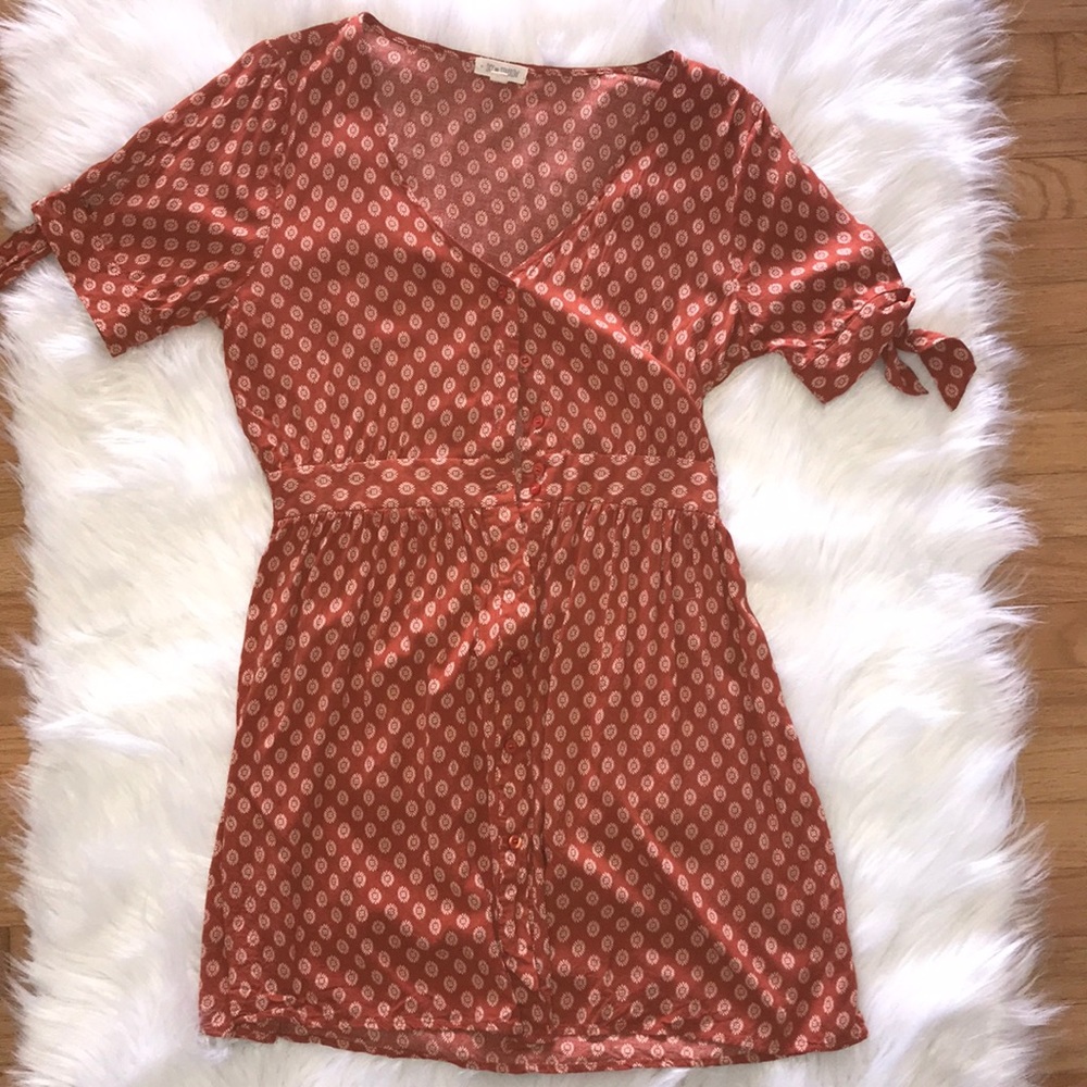Sky and sparrow orange dress